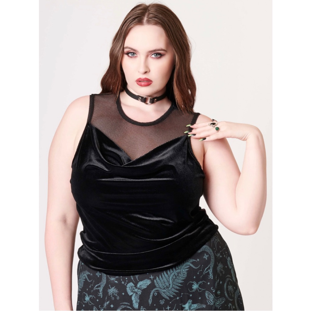 Midnight Hour Black Velvet Top